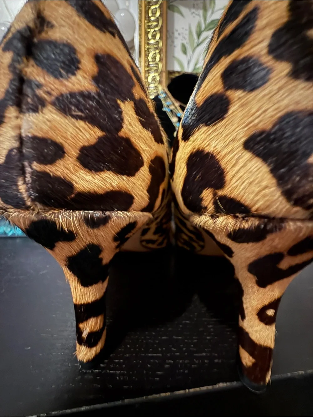 Franco Sarto Leopard-Print Pointed Toe Pumps - Brown/Black